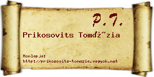 Prikosovits Tomázia névjegykártya